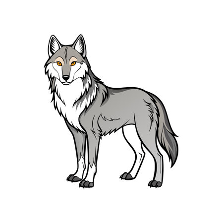 Creative Iberian Wolf Coloring Template