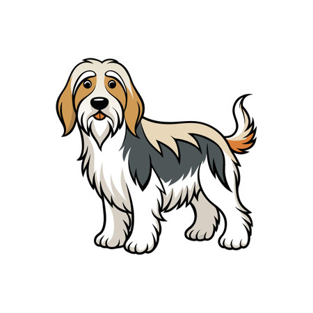 Charming Otterhound Animal Coloring Designのイラスト素材