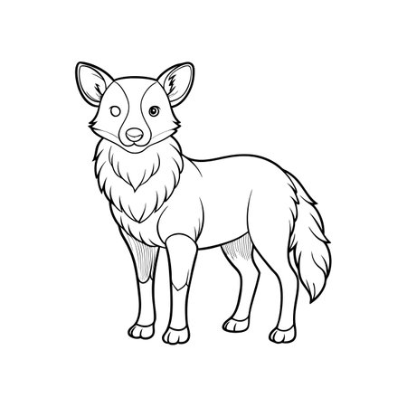Interactive Wildlife Animal Coloring Illustration for Kidsのイラスト素材