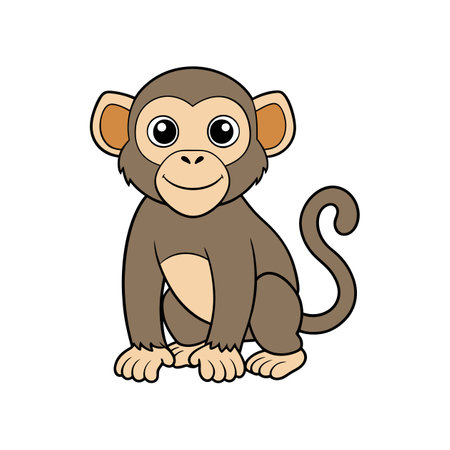 Barbary Macaque Coloring Page for Kids