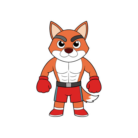 Creative Boxer Dog Coloring Animal Illustrationのイラスト素材