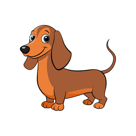Dachshund Whimsical Coloring Pageのイラスト素材