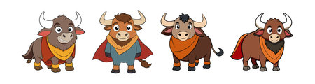 Cape Buffalo Fun Coloring Page for Kidsのイラスト素材