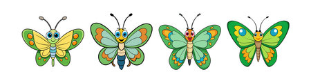 Brazilian Butterfly Coloring Animal Illustrationのイラスト素材