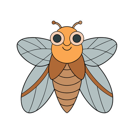 Cicada Coloring Animal Illustration Designのイラスト素材