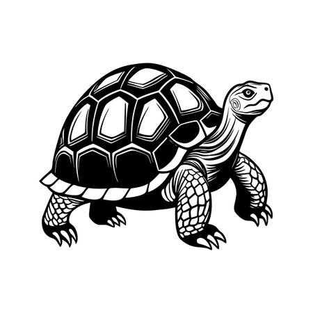 Charming Galapagos Tortoise Illustration Designのイラスト素材