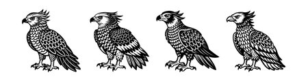 Majestic Harpy Eagle Linocut Arts Design