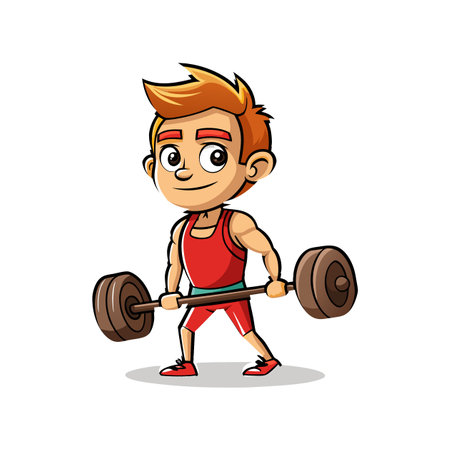 Creative Weightlifting by Young Manのイラスト素材