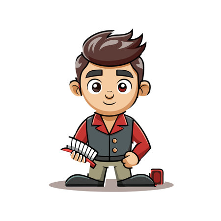 Young Man Volunteering with Kindnessのイラスト素材