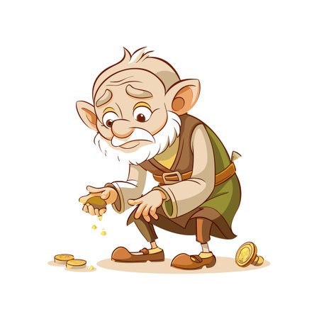 Elderly Man Crafting Jewelryのイラスト素材