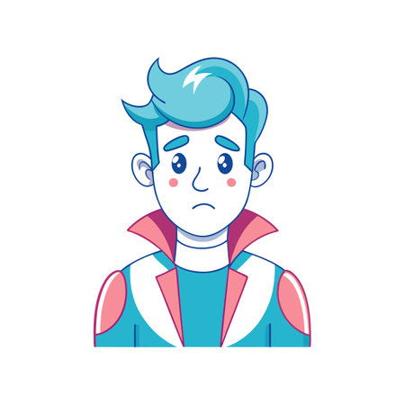 Excited Young Man Learning About Rocketsのイラスト素材