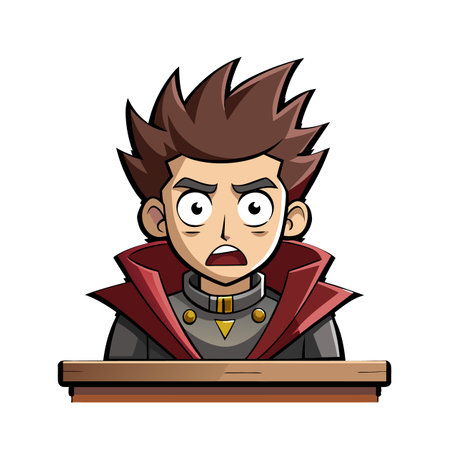 Creative Young Man in Woodworking Actionのイラスト素材