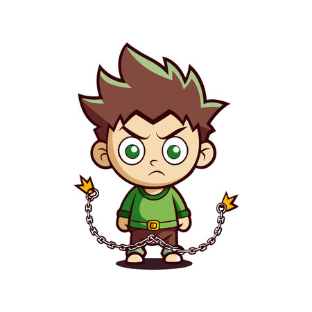 Cute Boy Learning Illustrationのイラスト素材