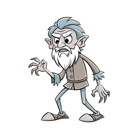 Old Man's Passion for Walkingのイラスト素材