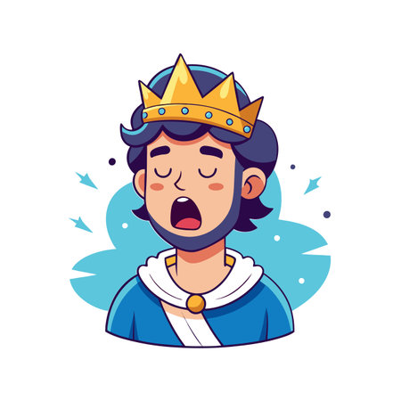 Overstimulated Young Man Spelunking Illustrationのイラスト素材