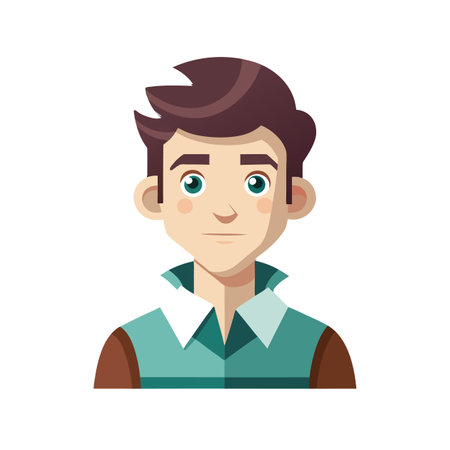 Vibrant Illustration of a Young Man Blogging