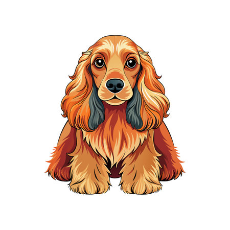 Delightful American Cocker Spaniel Illustration for Artのイラスト素材