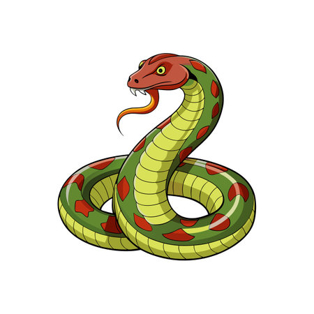 Realistic Anaconda Illustration for Wildlife Loversのイラスト素材