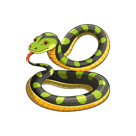 Detailed Anaconda in Colorful Jungle Setting