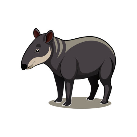 Charming Malayan Tapir Realistic Artwork