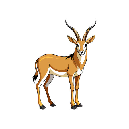 Charming Scimitar-Horned Oryx Realistic Artworkのイラスト素材