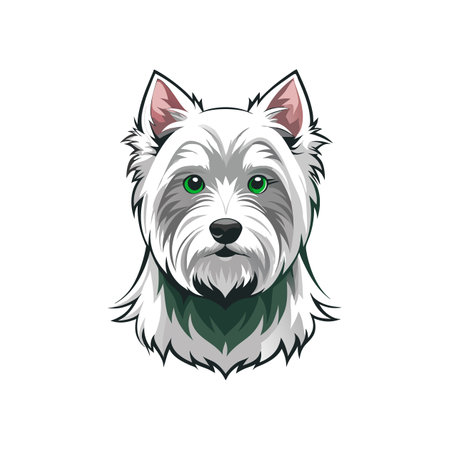 Delightful West Highland Terrier Illustration for Artのイラスト素材