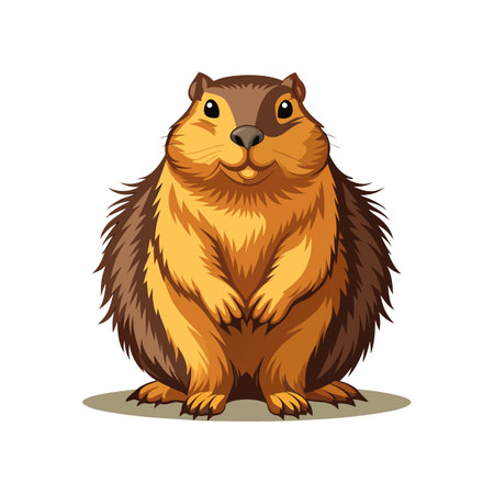 Artistic Woodchuck Animal Color Designのイラスト素材