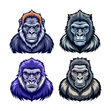 Majestic Gorilla in Natural Habitatのイラスト素材