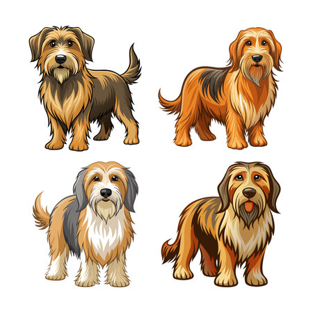 Charming Otterhound Color Illustrationのイラスト素材