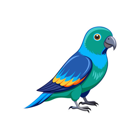 Charming Blue-Rumped Parrot Bird Designのイラスト素材