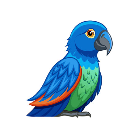 Charming Blue-Headed Parrot Bird Designのイラスト素材