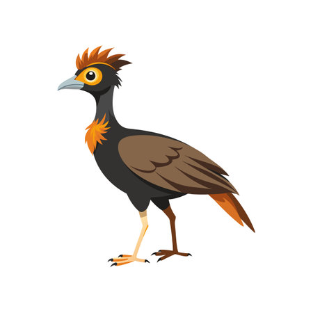Vibrant Bare-Faced Curassow Artworkのイラスト素材