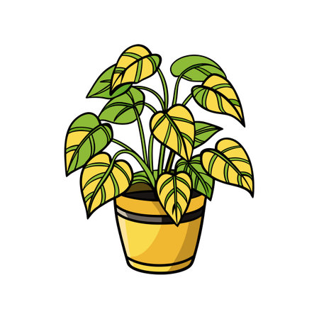 Elegant Golden Pothos Illustration for Homeのイラスト素材