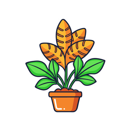 Distinctive Ginger Plant Art for Home Decorのイラスト素材