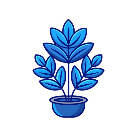 Distinctive Koster's Blue Houseplant Illustrationのイラスト素材