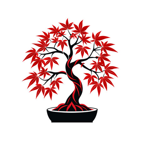 Distinctive Japanese Maple Art for Home Interiorsのイラスト素材