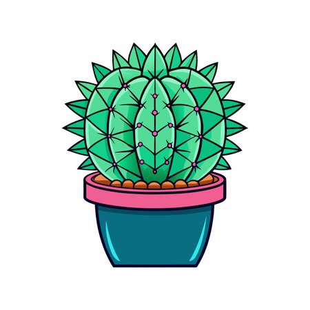 Distinctive Mammillaria Microhelia Art for Interiorsのイラスト素材