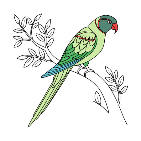 Vivid Derbyan Parakeet Bird Design