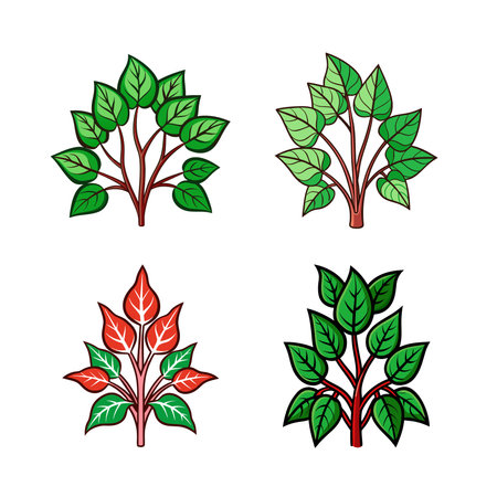 Distinctive Japanese Knotweed Art for Decorのイラスト素材