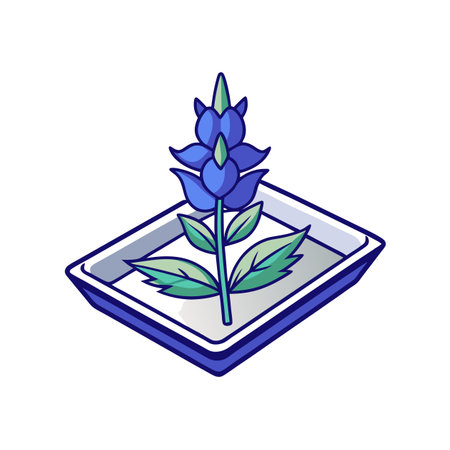 Stylish Tray Larkspur Designのイラスト素材