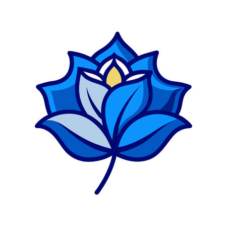 Charming Blue Flag Flower Graphic Designのイラスト素材