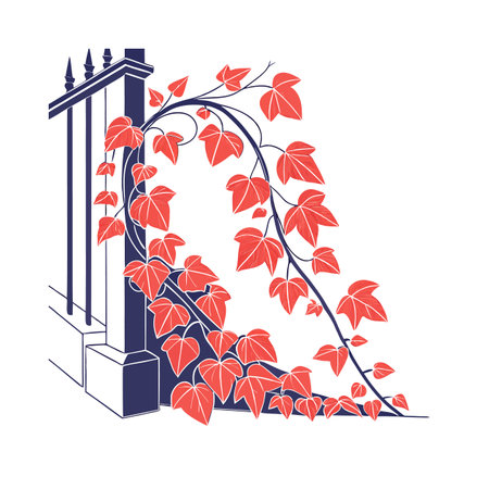 Chic Coral Vine Houseplant Artのイラスト素材