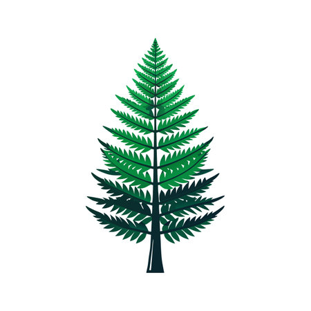 Charming Fern Pine Tree Artworkのイラスト素材