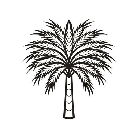 Artistic Judean Date Palm Tree Designのイラスト素材