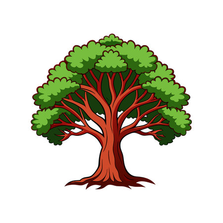 Elegant Mahogany Tree Graphicのイラスト素材