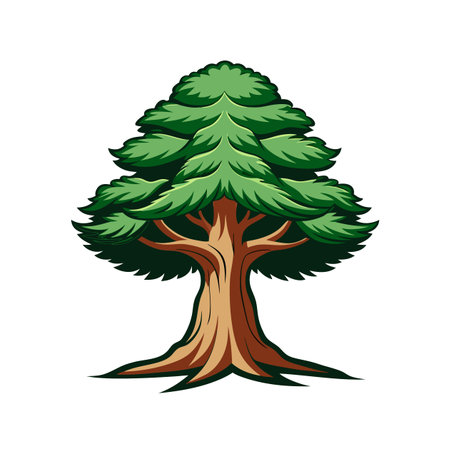 Creative Cypress Tree Bold Designのイラスト素材