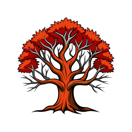 Artistic Winter King Hawthorn Designのイラスト素材