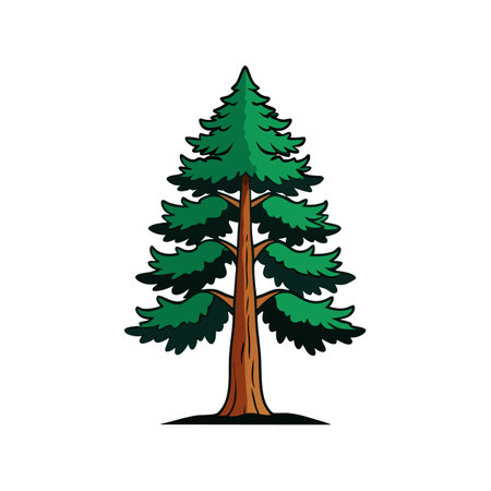 Vibrant Tamarack Tree Artwork with Bold Styleのイラスト素材