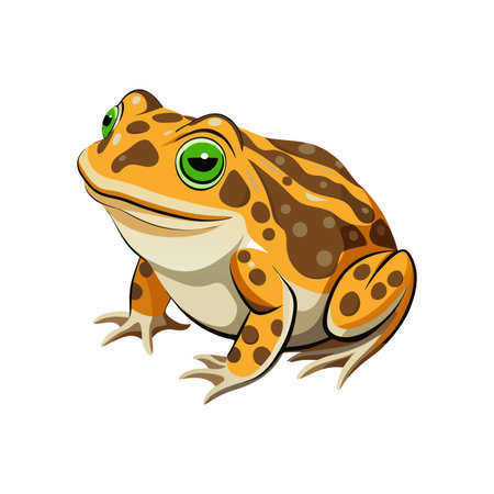 Stunning Betic Midwife Toad Color Vector Art