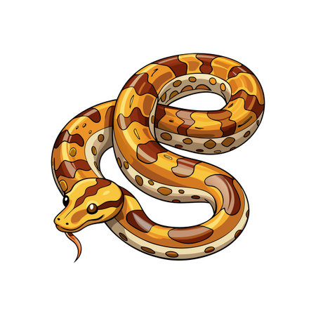 Vivid Madagascar Tree Boa Among Branches
